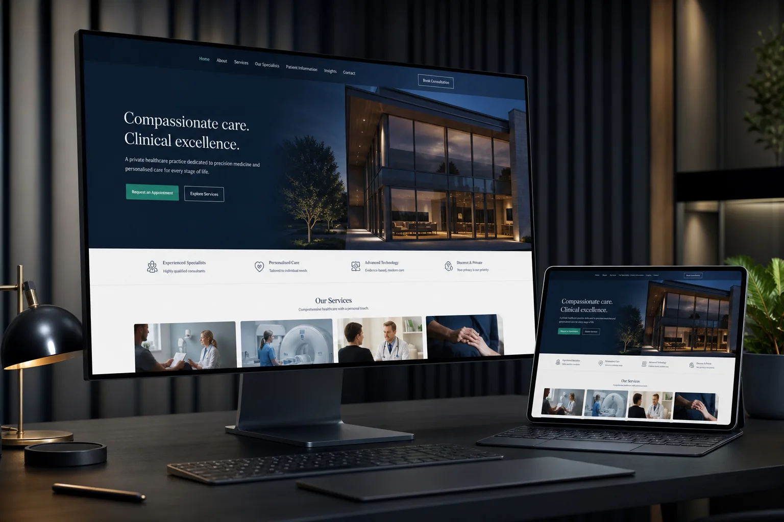 Premium custom WordPress website development showcase by BLYNC.io