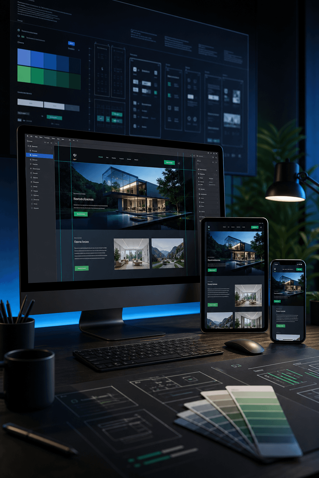 Premium responsive web design UI across desktop tablet and mobile by BLYNC.io