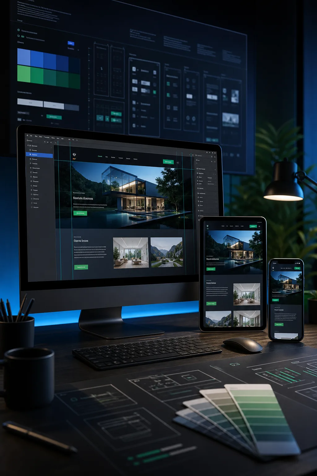 Premium responsive web design UI across desktop tablet and mobile by BLYNC.io
